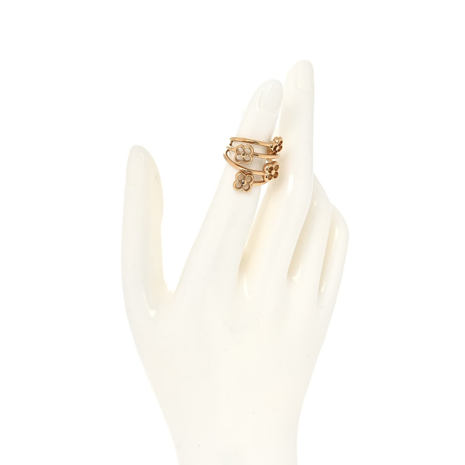 Louis Vuitton Flower Full Ring M Gold 2 of 5
