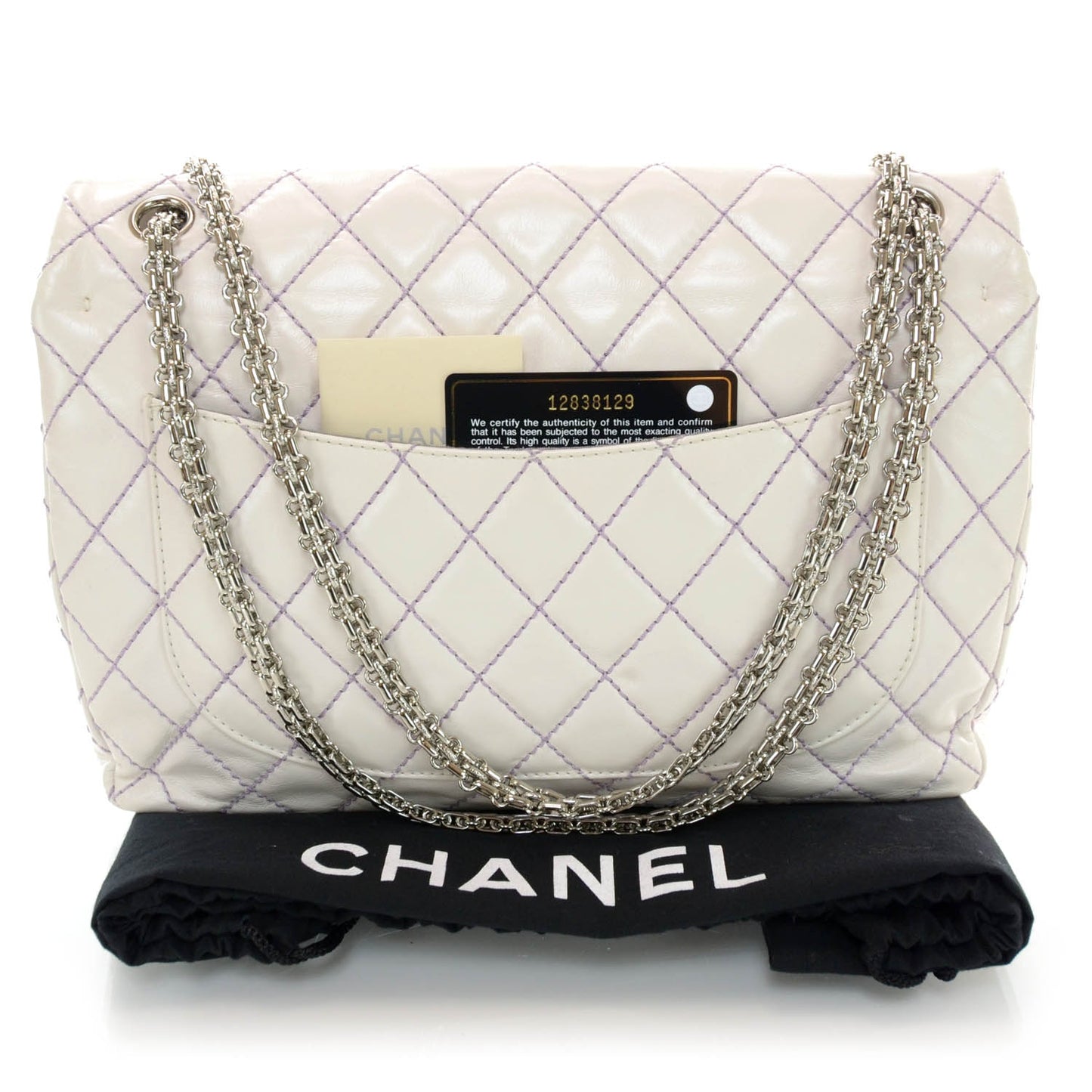 Calfskin Lilac Surpique 2.55 Reissue 226 Flap Ivory