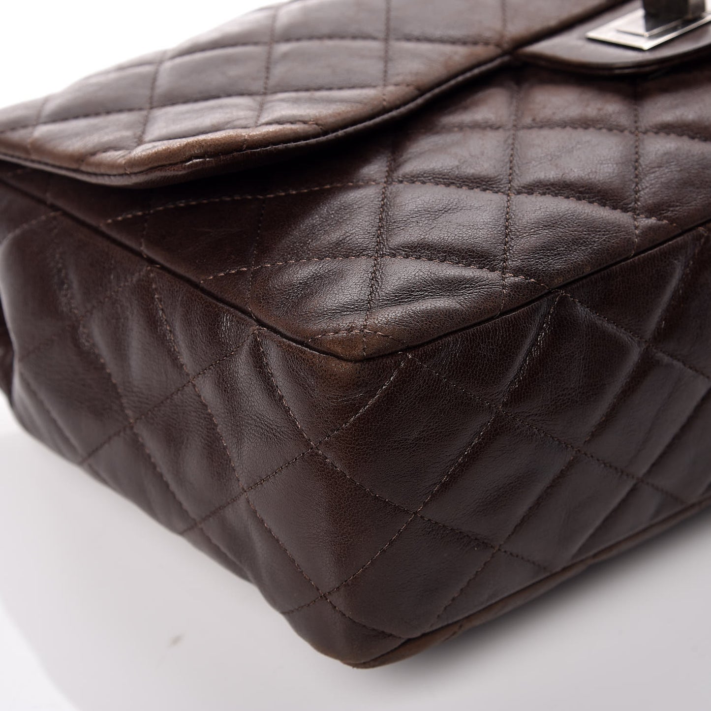 Lambskin Quilted Jumbo Hybrid Reissue Flap Brown