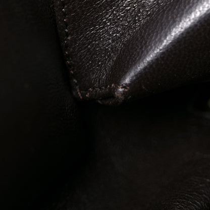Chanel Caviar Half Moon Large Flap Dark Brown 14 of 22