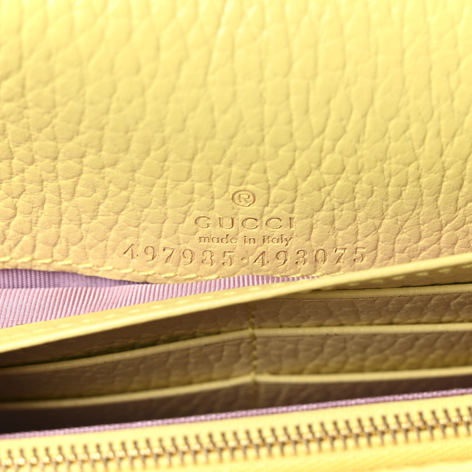 Gucci Dollar Calfskin Mini GG Marmont Chain Wallet Taupe Light Yellow 6 of 11