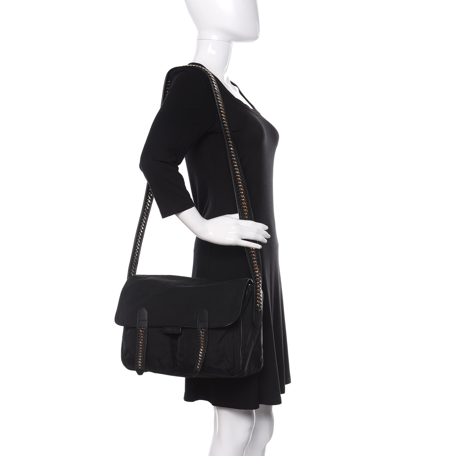 Stella McCartney Nylon Go Falabella Messenger Black 2 of 15