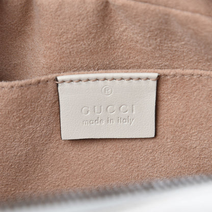 Gucci Calfskin Matelasse Small GG Marmont Chain Shoulder Bag White 6 of 7