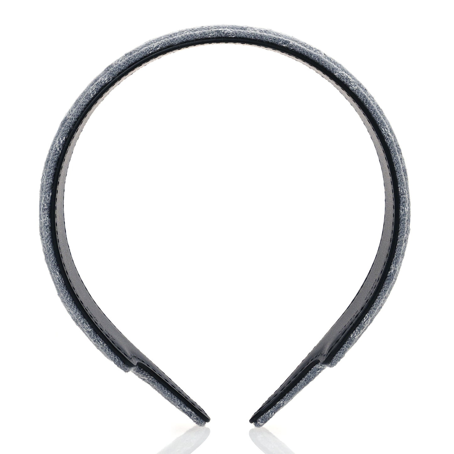 Monogram Denim Headband Washed Grey