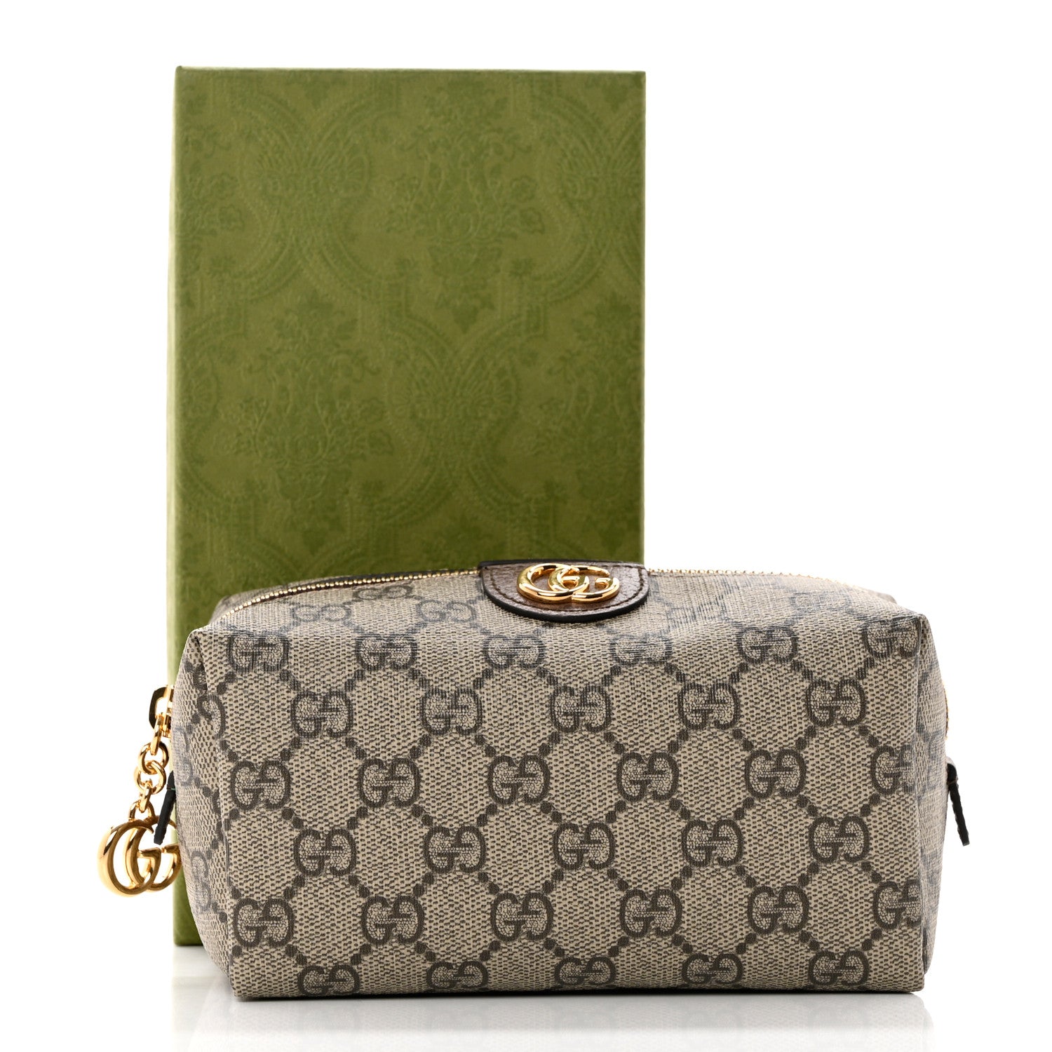 Gucci Soft GG Supreme Monogram Calfskin Medium Ophidia Cosmetic Case Beige Ebony New Acero 7 of 7