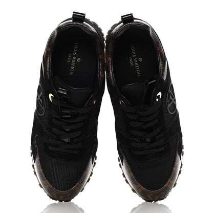 Louis Vuitton Suede Monogram Run Away Sneakers 37 Black 5 of 11