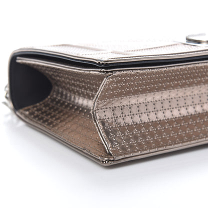 Christian Dior Metallic Patent Micro-Cannage Medium Diorama Flap Bag Pink 10 of 17