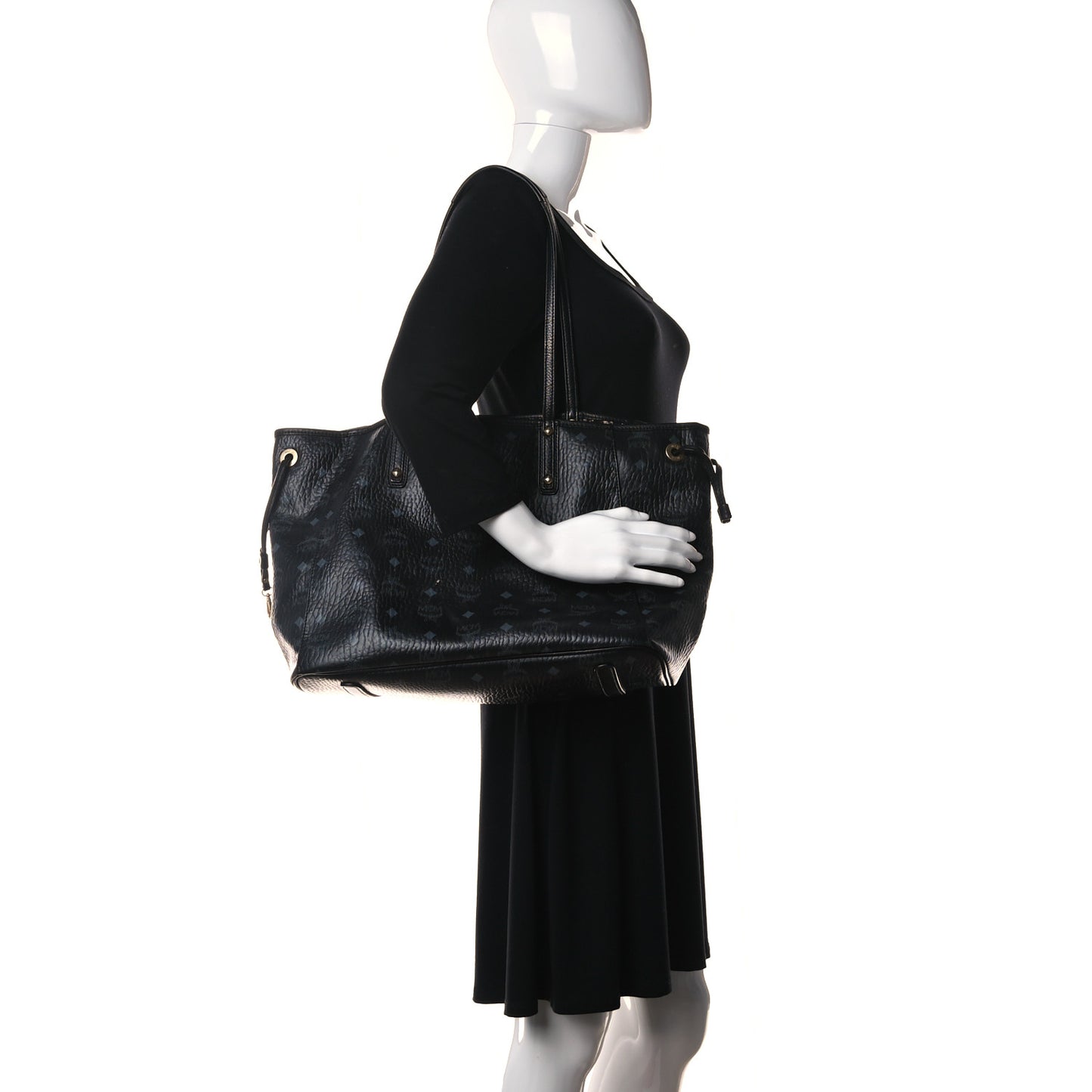 Visetos Medium Project Reversible Shopper Tote Black