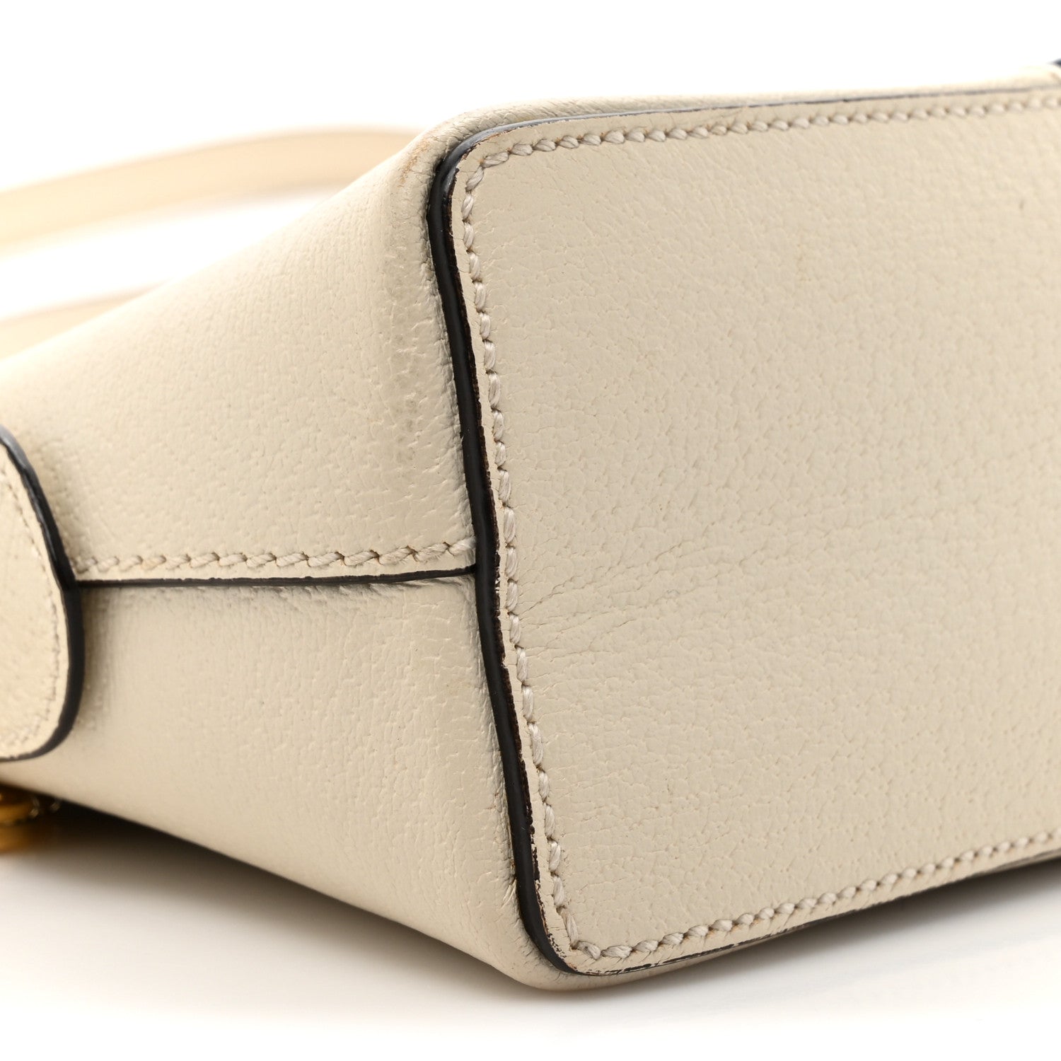 Gucci Textured Dollar Calfskin Web Small Ophidia Dome Shoulder Bag Mystic White 10 of 15