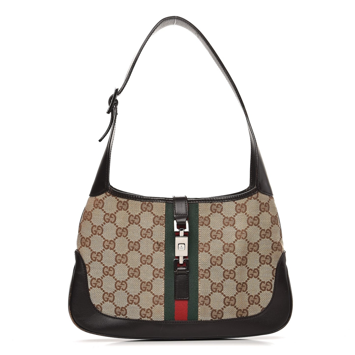 Monogram Web Small Jackie O Hobo Dark Brown