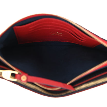 Louis Vuitton Empreinte Double Zip Pochette Marine Rouge 5 of 9