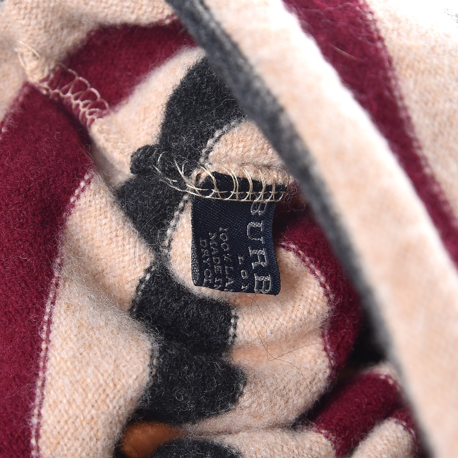 Burberry Lambswool Stripe Beanie Hat 4 of 6