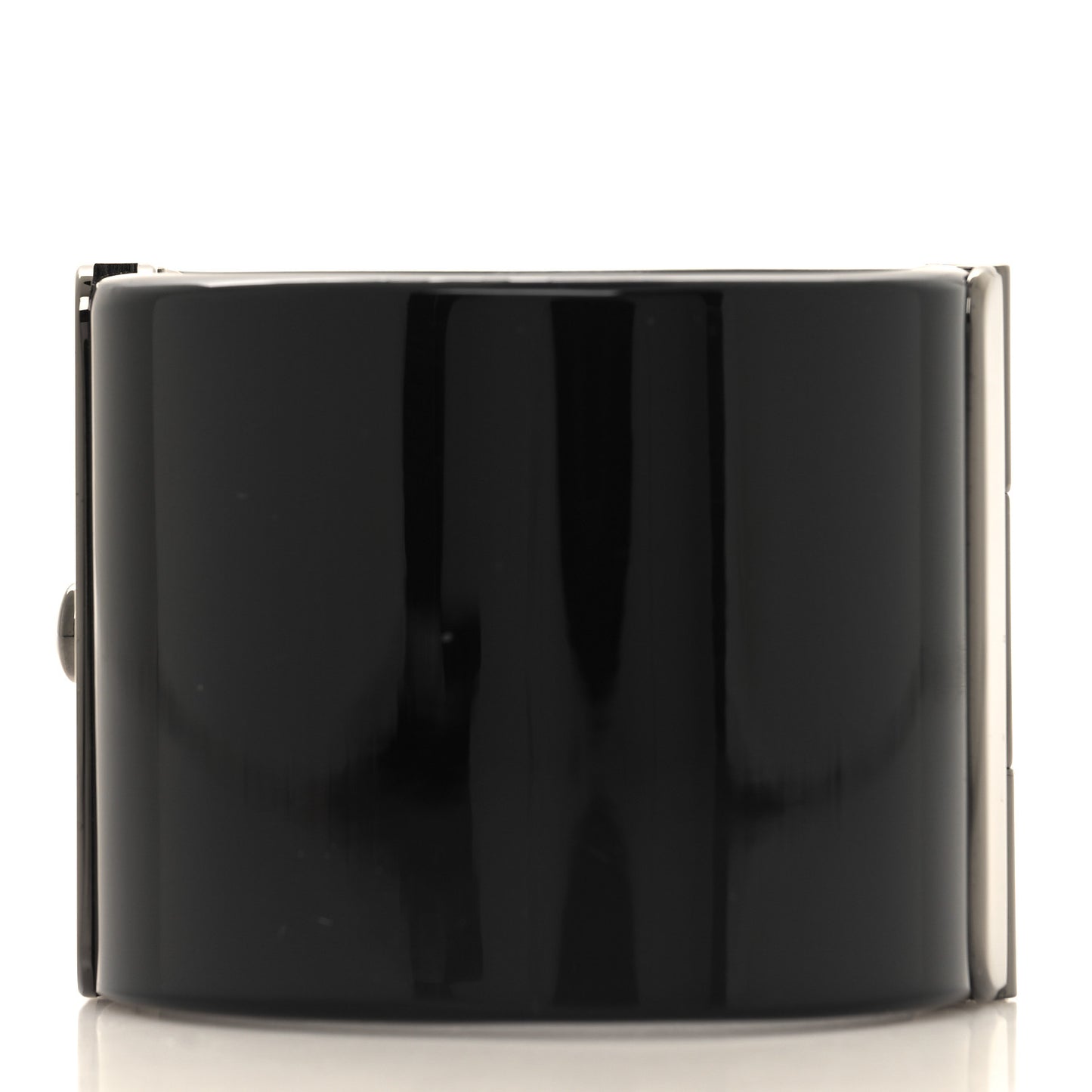 Resin CC Cuff Bracelet Black Silver