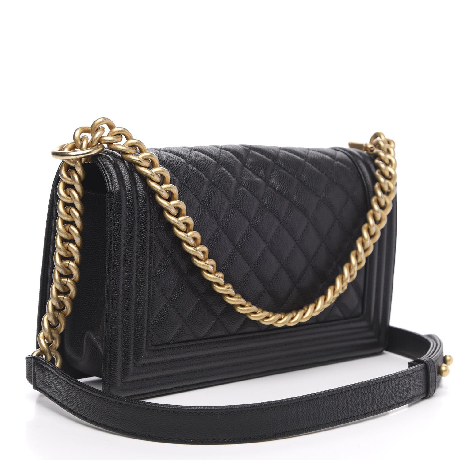 Chanel Caviar Quilted Medium Boy Flap Black 3 of 14