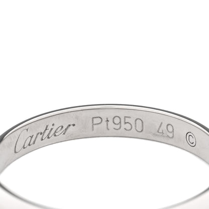 Cartier Platinum 2.5mm 1895 Wedding Band Ring 49 4.75 4 of 5