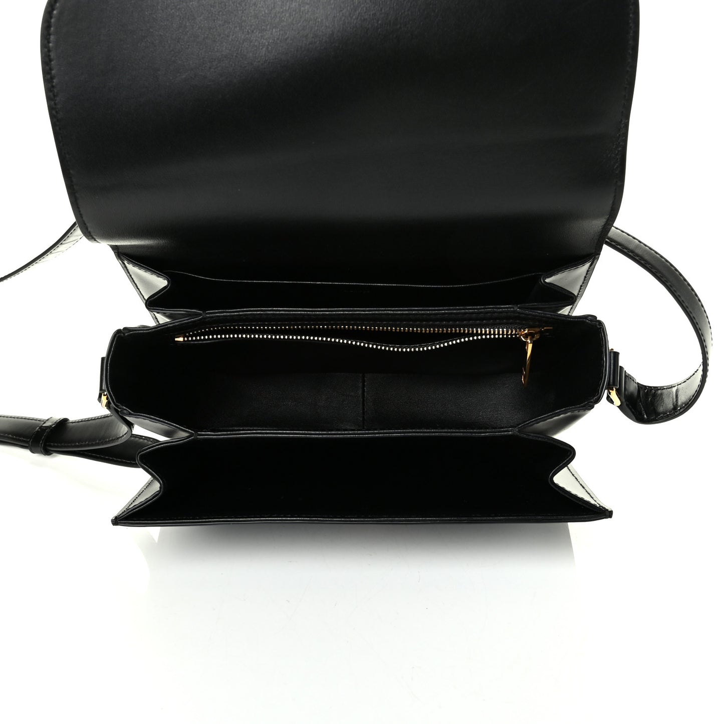 Shiny Calfskin Medium Triomphe Black