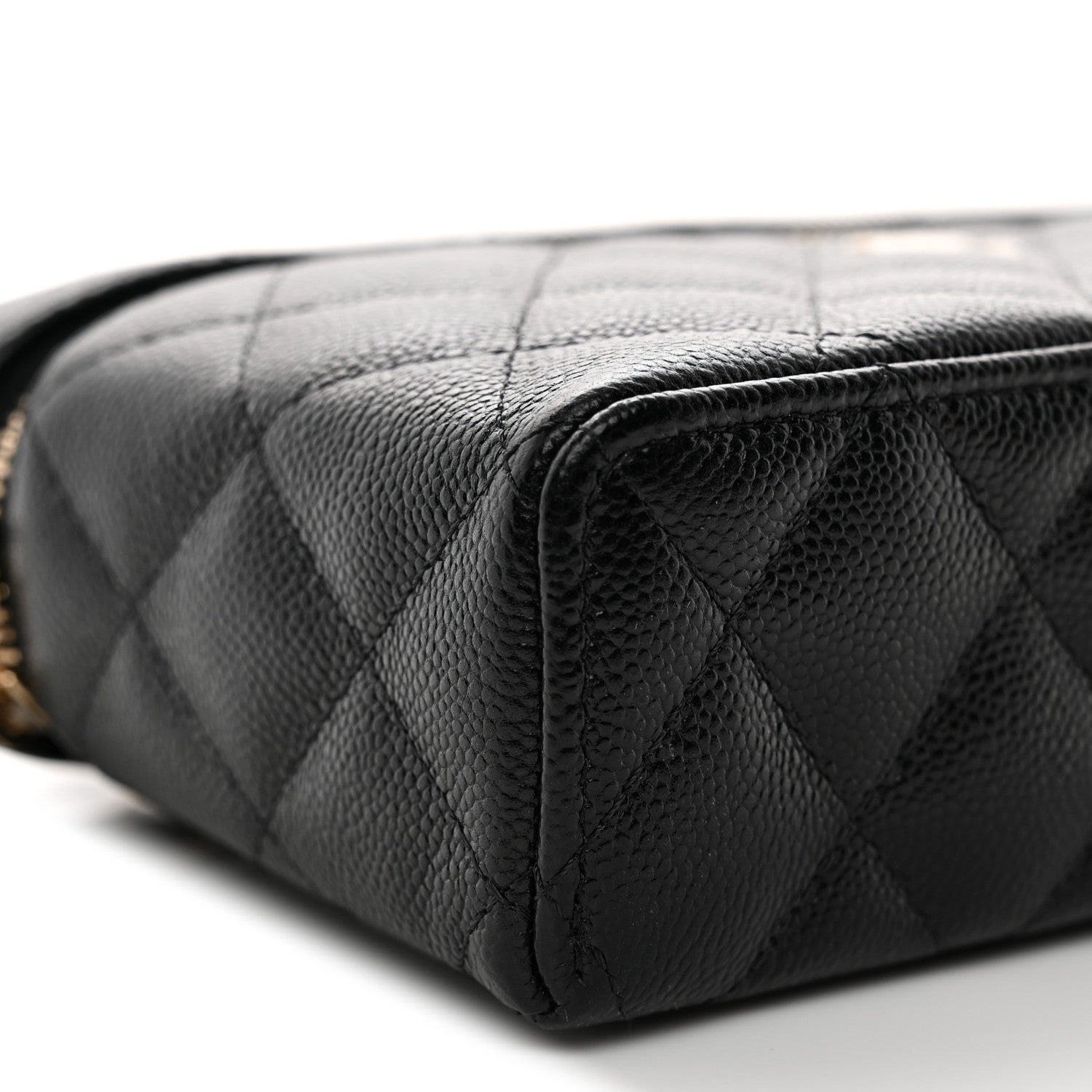 Chanel Caviar Quilted Top Handle Slim Vanity With Chain Black 9 of 11