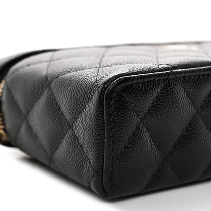 Chanel Caviar Quilted Top Handle Slim Vanity With Chain Black 9 of 11