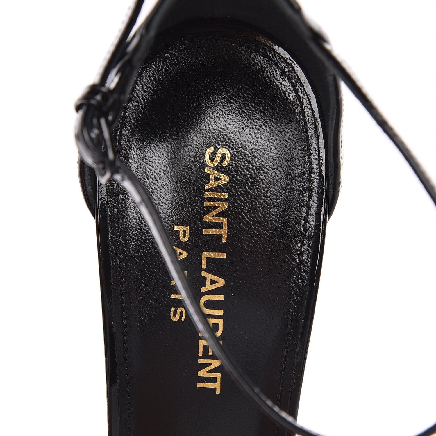 Saint Laurent Patent Opyum Sandals 36 Black 7 of 7