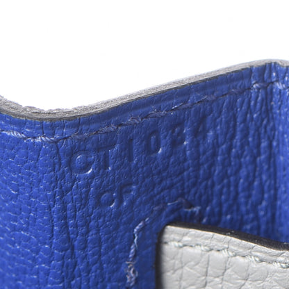 Hermes Taurillon Clemence Horseshoe Kelly Retourne 28 Bleu Glacier Bleu Electrique 19 of 34