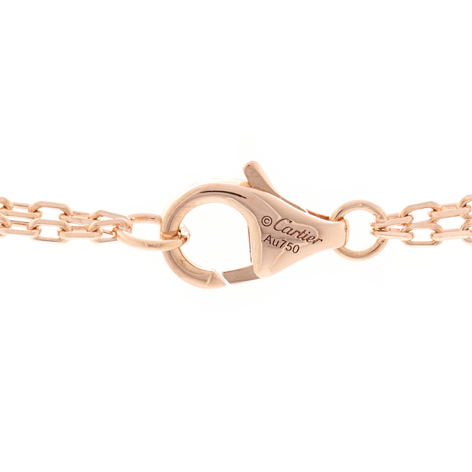 Cartier 18K Pink Gold 2 Diamond LOVE Necklace 4 of 5