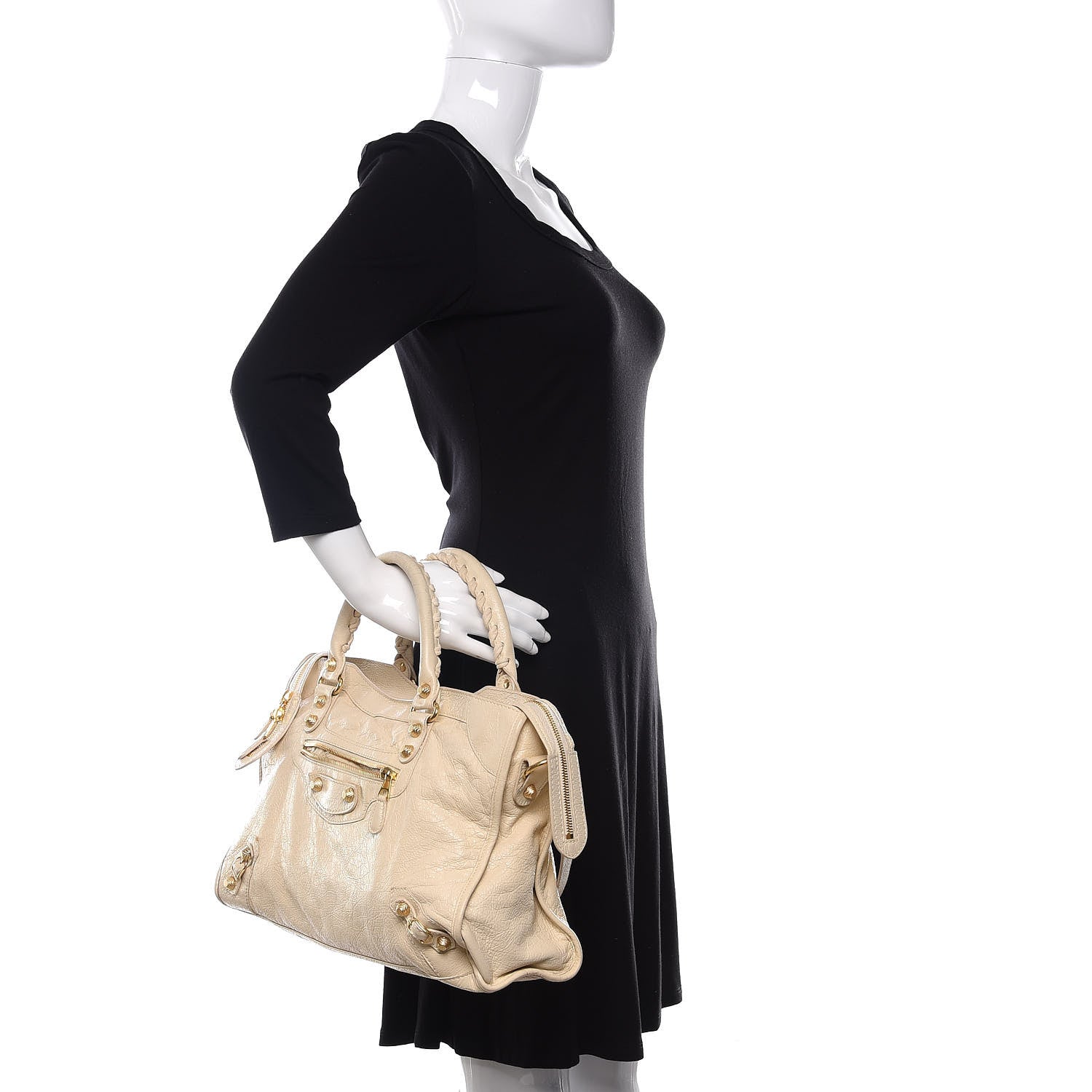 Balenciaga Agneau Giant 12 Gold Hardware City Blanc Creme Light Craie 2 of 20