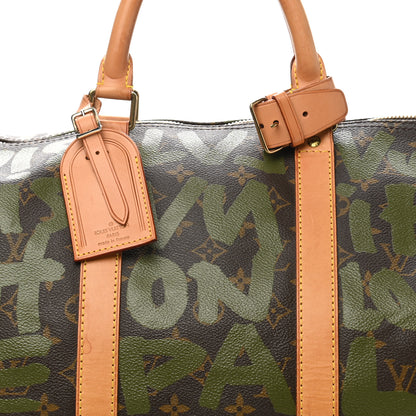 Louis Vuitton Graffiti Keepall 50 Kaki 7 of 14