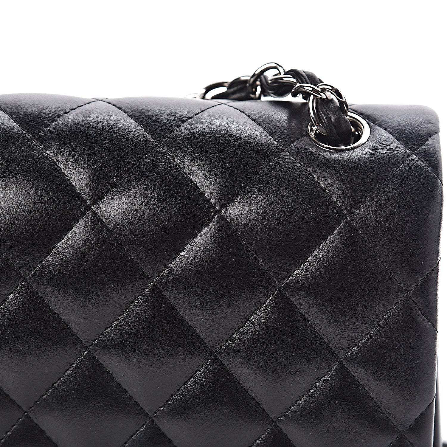 Chanel Lambskin Quilted Jumbo Double Flap Black 18 of 21