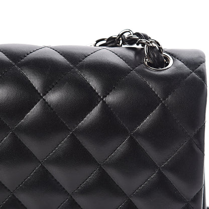 Chanel Lambskin Quilted Jumbo Double Flap Black 18 of 21