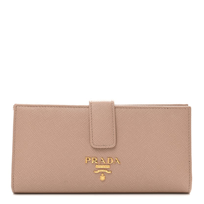 Prada Saffiano Metal Large Wallet Cipria 1 of 7