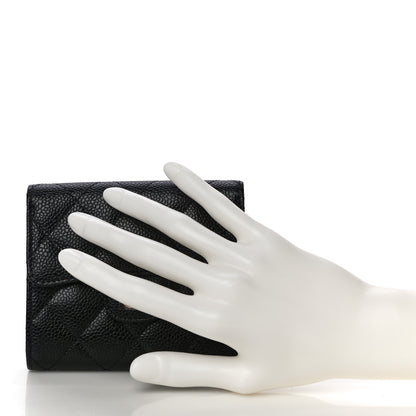 Chanel Caviar Quilted Compact Flap Wallet Black 2 of 11