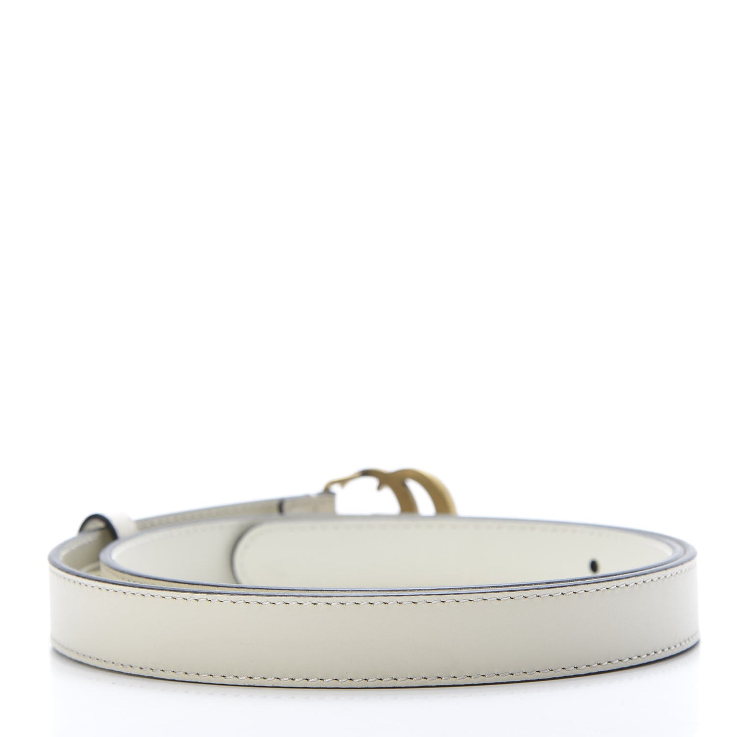 Calfskin Double G 20mm Belt 80 32 Mystic White