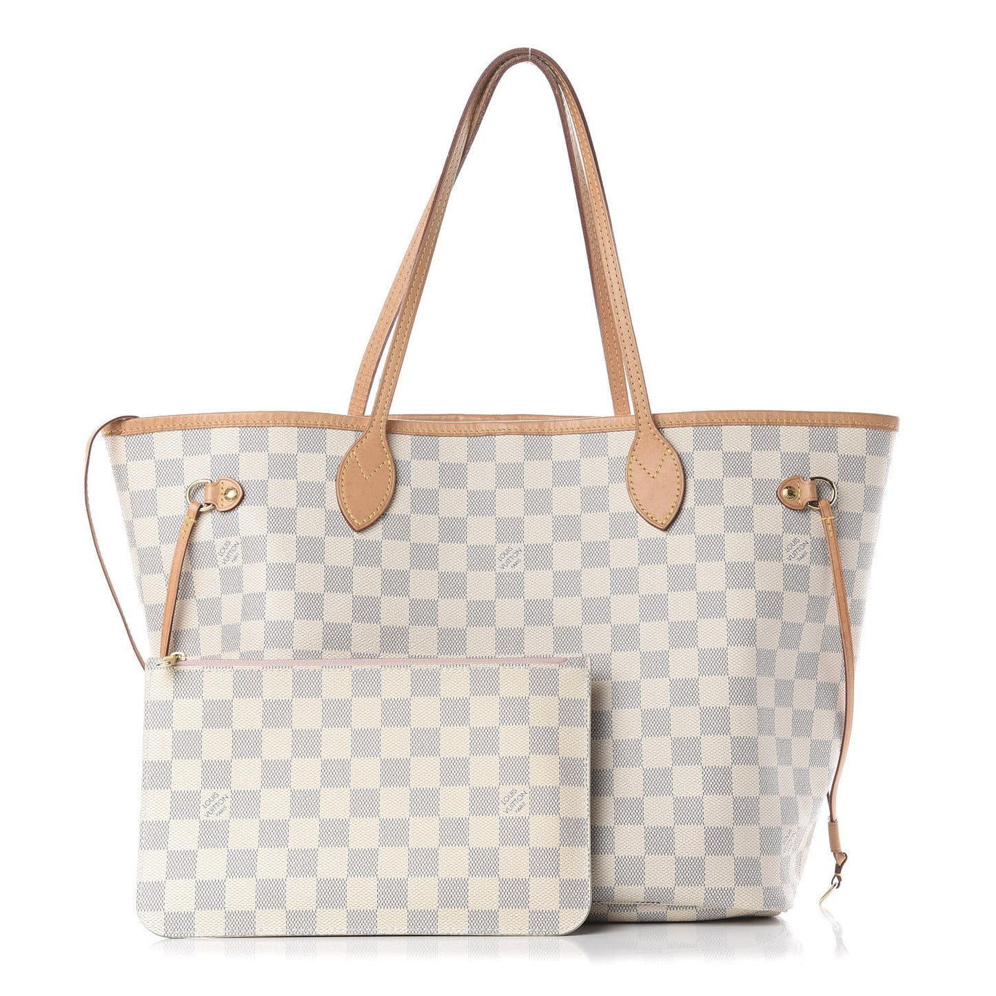 Damier Azur Neo Neverfull MM Rose Ballerine