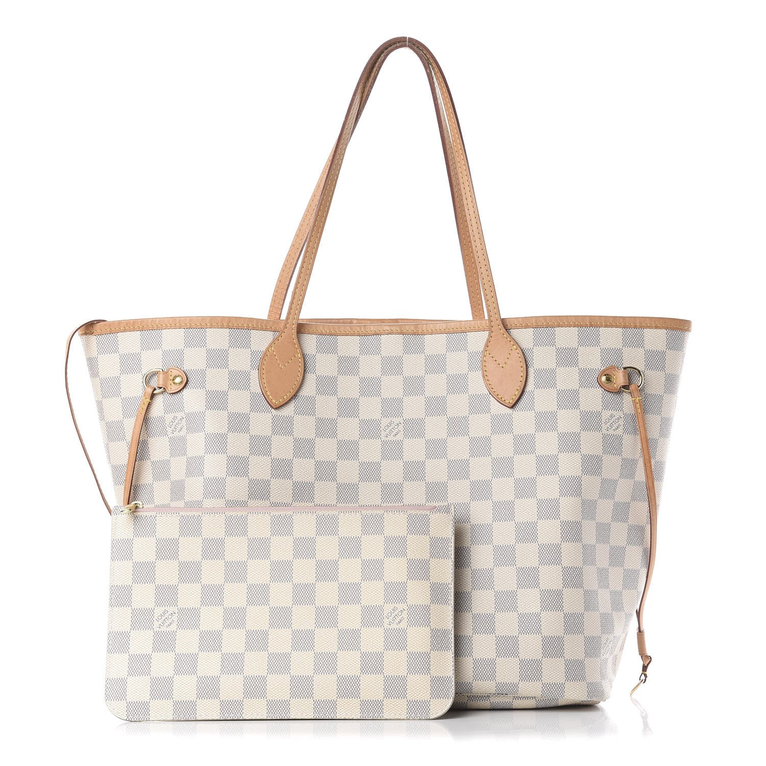 Louis Vuitton Damier Azur Neo Neverfull MM Rose Ballerine 1 of 9