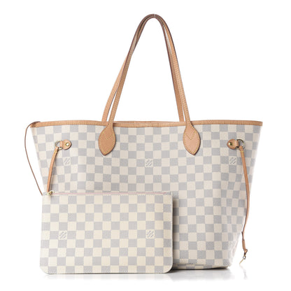Louis Vuitton Damier Azur Neo Neverfull MM Rose Ballerine 1 of 9