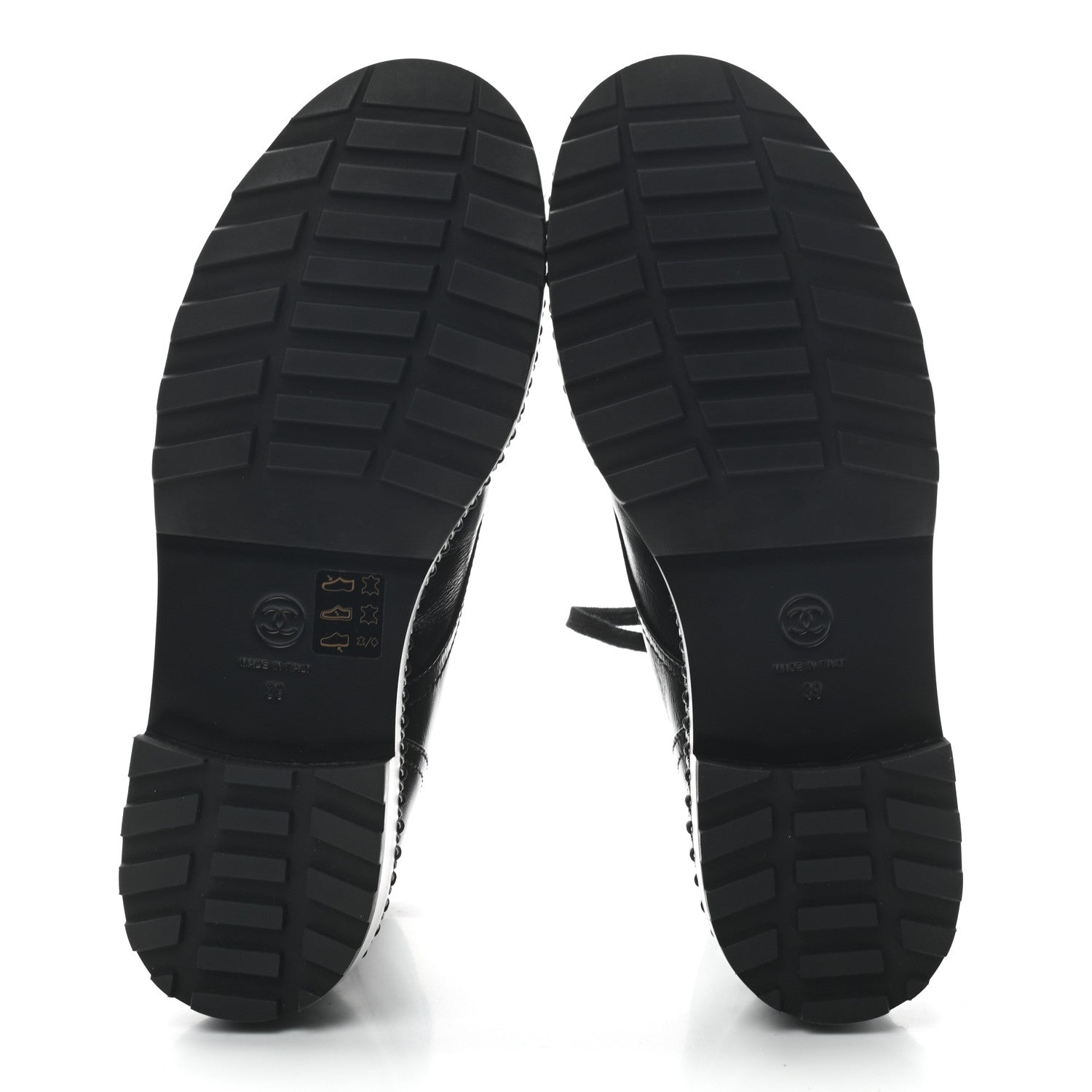 Chanel Crackled Calfskin Velvet Pearl Combat Short Boots 39 Black 5 of 8