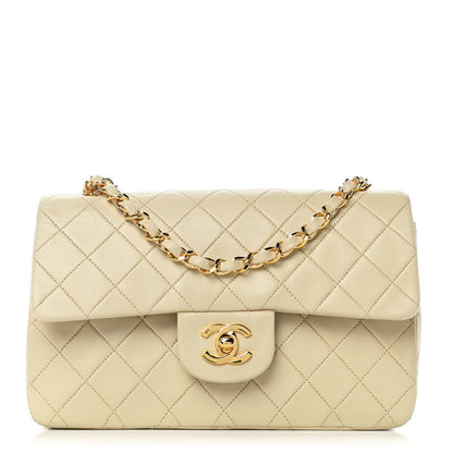 Chanel Lambskin Quilted Small Double Flap Beige 1 of 10