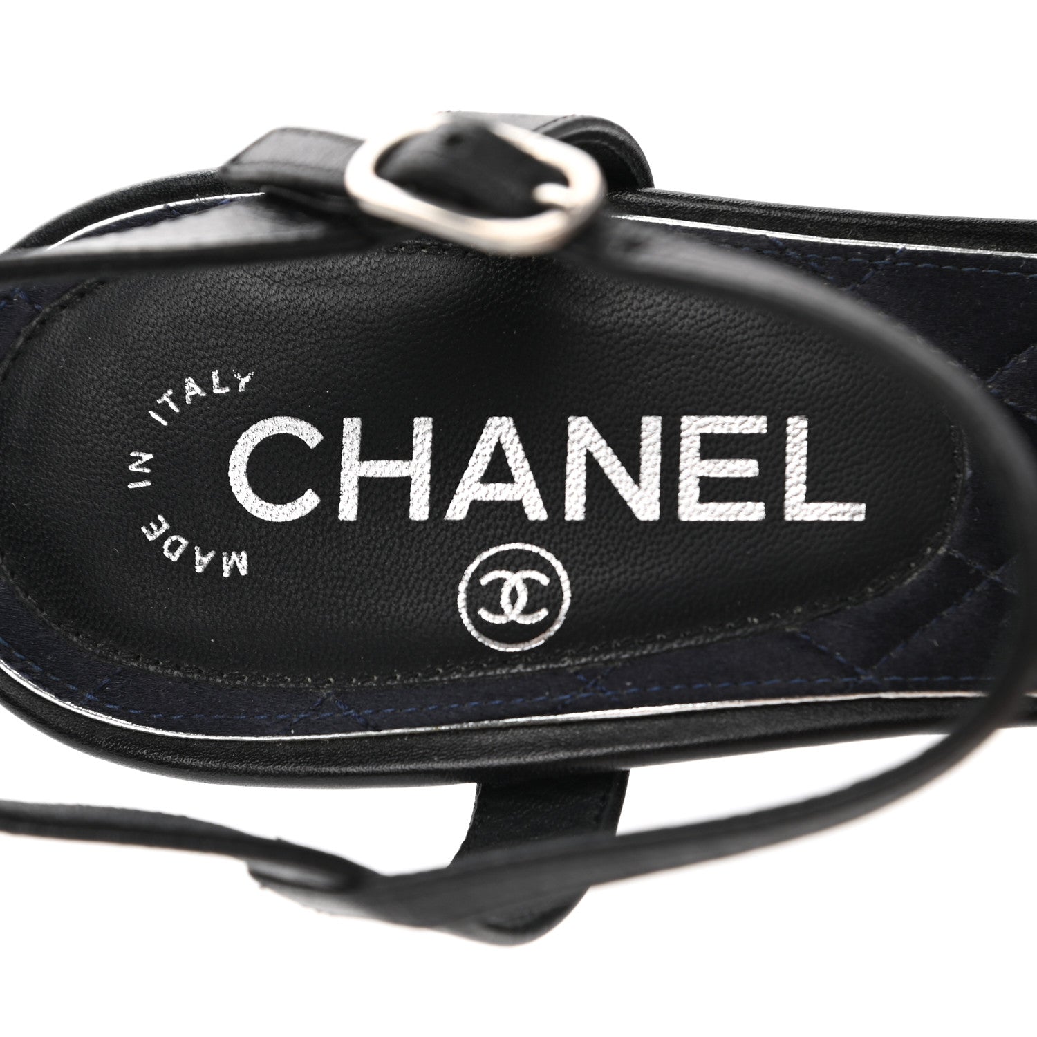 Chanel Lambskin CC Moonlight Strappy Sandals 39.5 Black 8 of 8