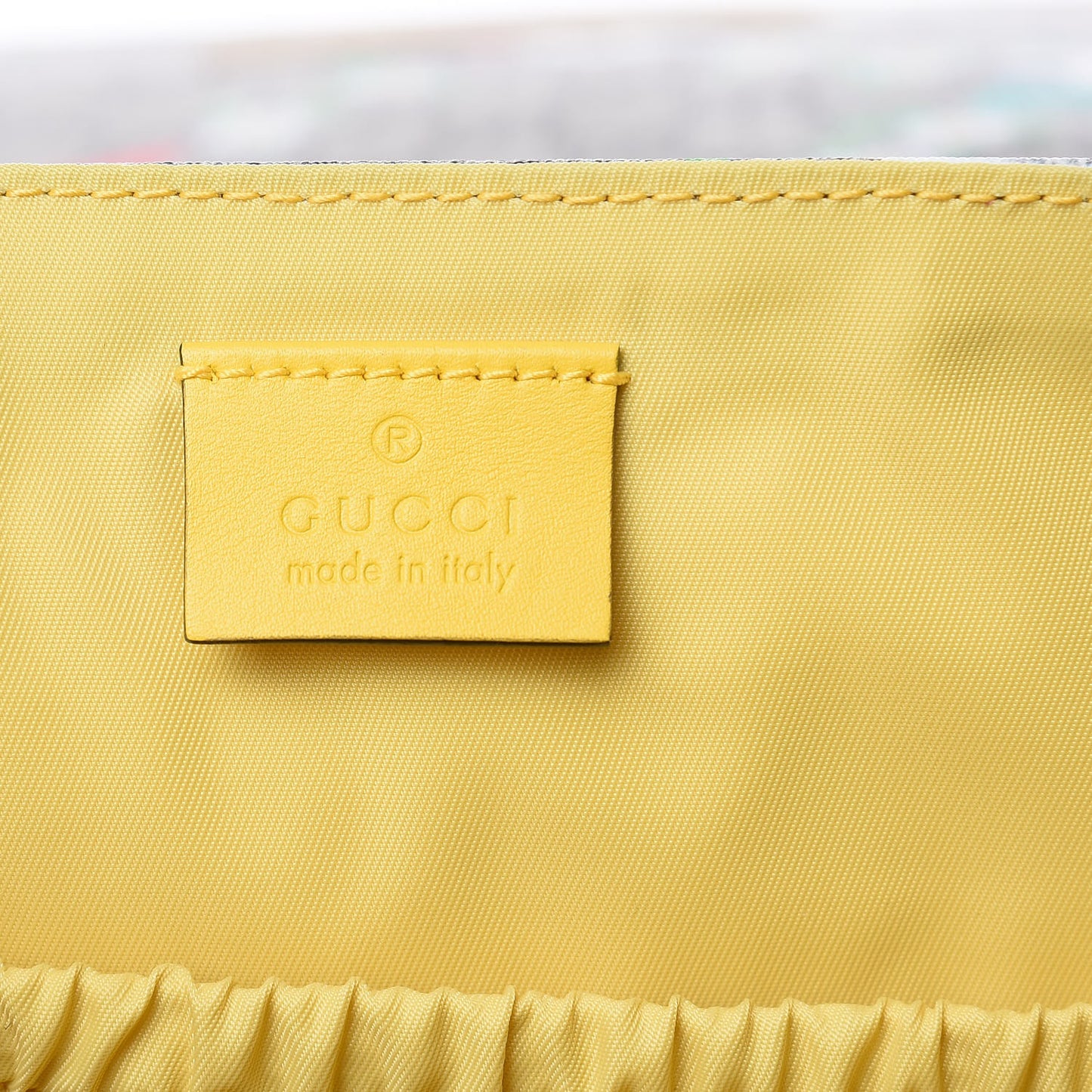 GG Supreme Monogram Love Pets Diaper Bag Yellow