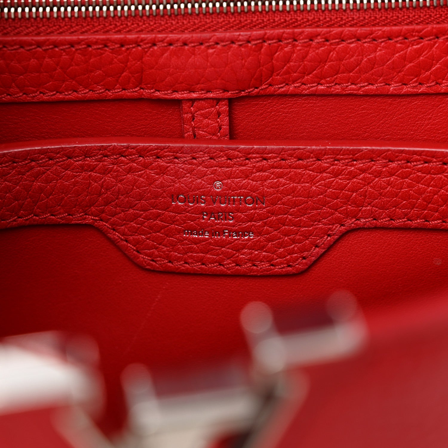 Louis Vuitton Taurillon Capucines PM Rubis 6 of 15