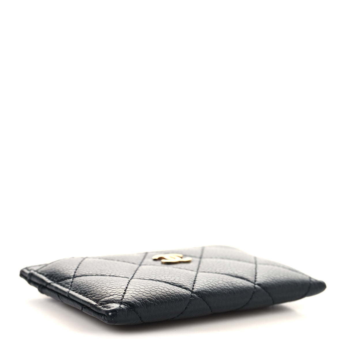 Caviar Quilted Card Holder Black