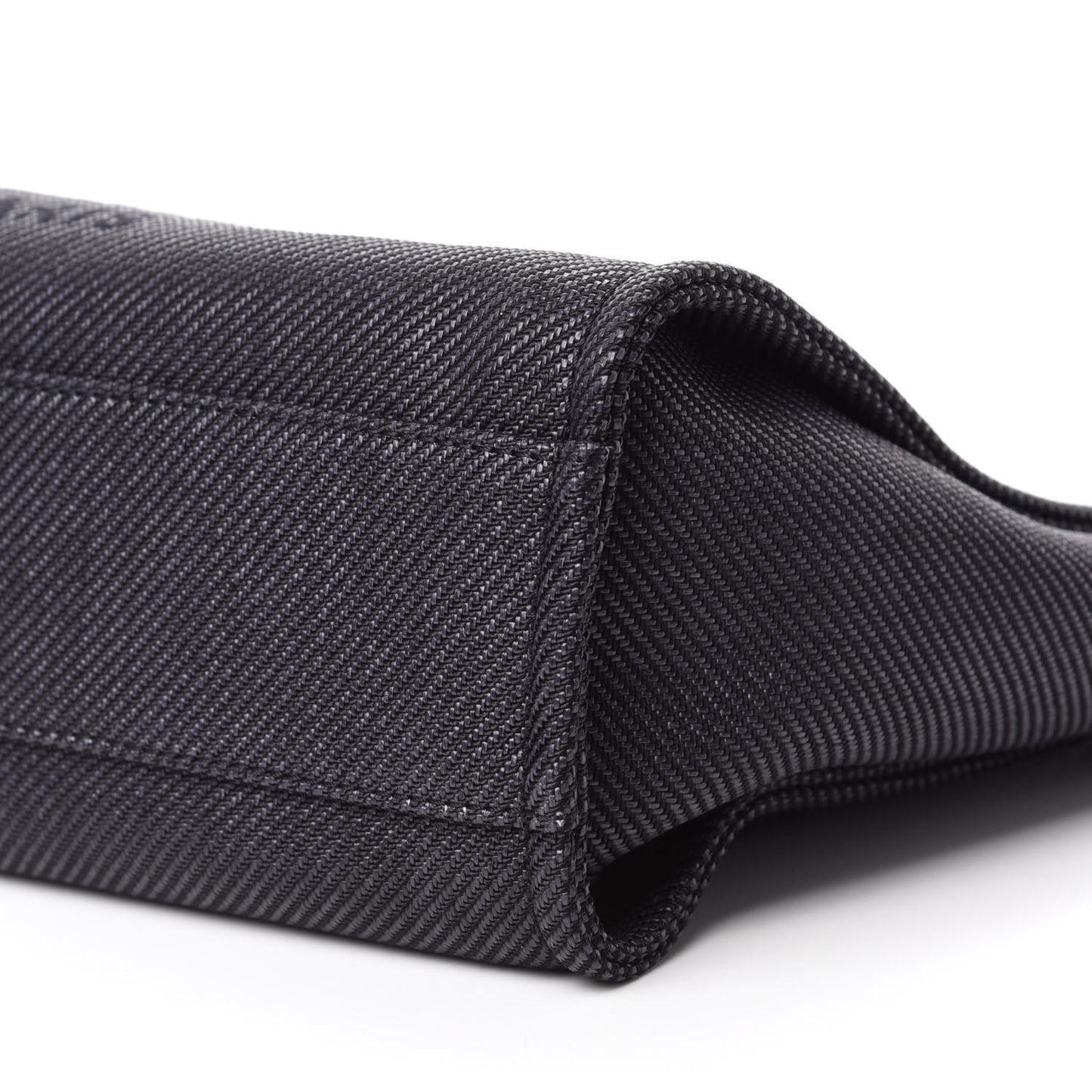 Mixed Fibers Calfskin Small Deauville Tote Black