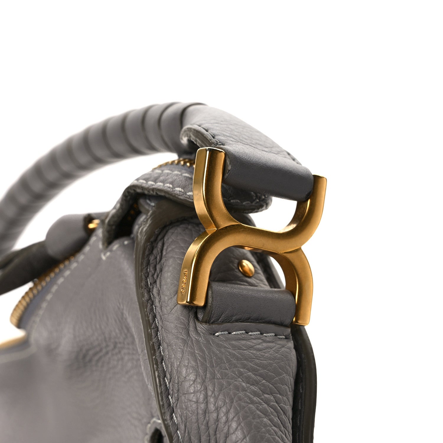 Chloe Calfskin Medium Marcie Satchel Cashmere Grey 13 of 14
