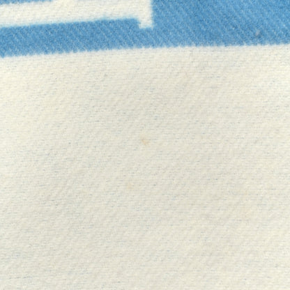 Hermes Wool Cashmere Avalon Baby Blanket Bleu Genievre White 4 of 4