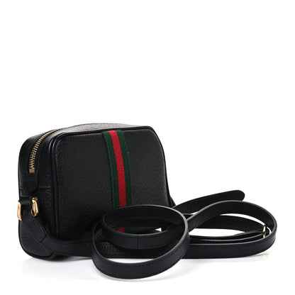 Gucci Calfskin Web Mini Ophidia Shoulder Bag Black 3 of 10