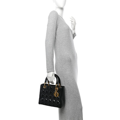 Christian Dior Patent Cannage Medium Lady Dior Black 2 of 11