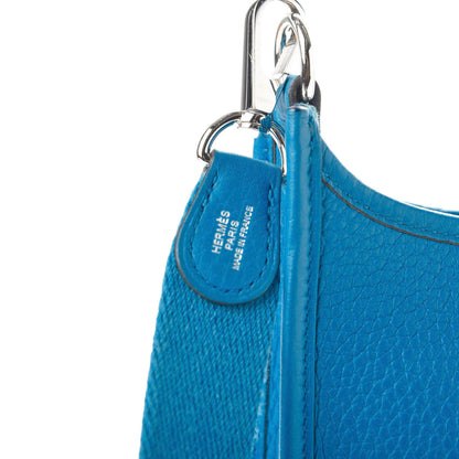Hermes Taurillon Clemence Amazone Evelyne TPM Bleu Hydra 5 of 9