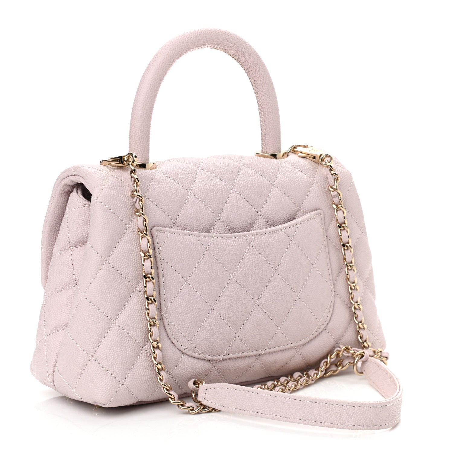 Chanel Caviar Quilted Mini Coco Handle Flap Lilas Lilac 3 of 13
