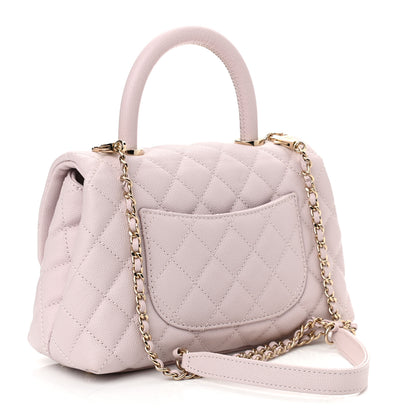 Chanel Caviar Quilted Mini Coco Handle Flap Lilas Lilac 3 of 13
