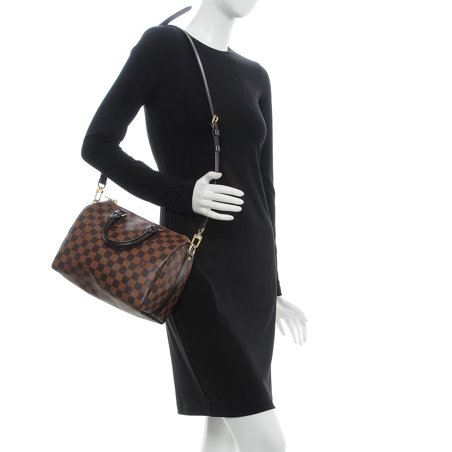 Damier Ebene Speedy Bandouliere 25
